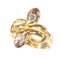 Bague 58 Élégance symbolique : bague antique double serpent avec diamants et rubis 58 Facettes 24278-0102