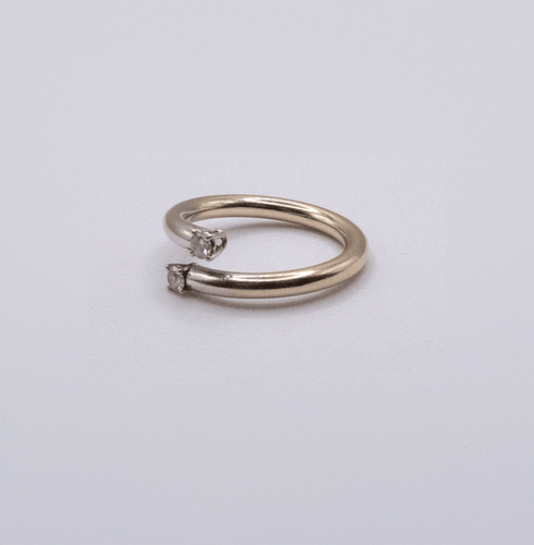 Bague 55 Bague Toi et Moi or blanc diamants 58 Facettes 17-GS30885-62