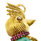 Pendentif Pendentif perroquet avec turquoise, rubis et diamant 58 Facettes 38352