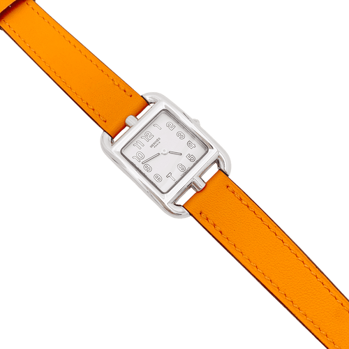 Montre Montre Hermès, "Cape Cod", acier sur cuir. 58 Facettes 34298