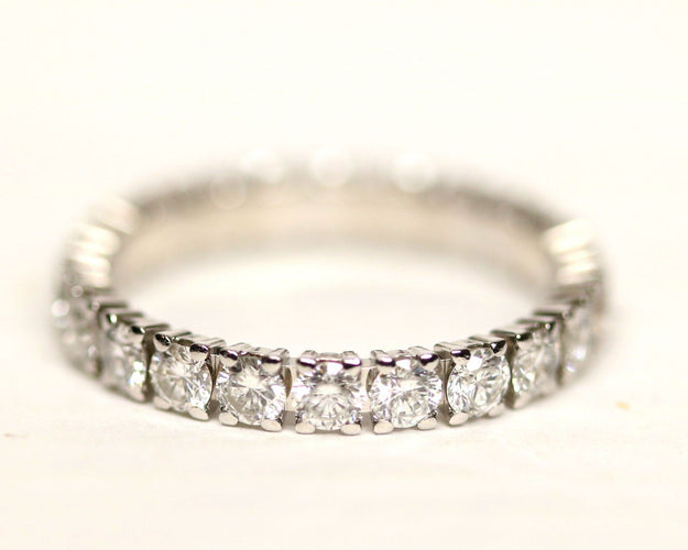 Bague 53 Alliance Destinée Diamants et Platine signée Cartier 58 Facettes A11245