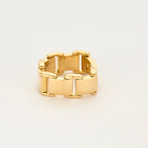 Fleksibel ring i gult gull