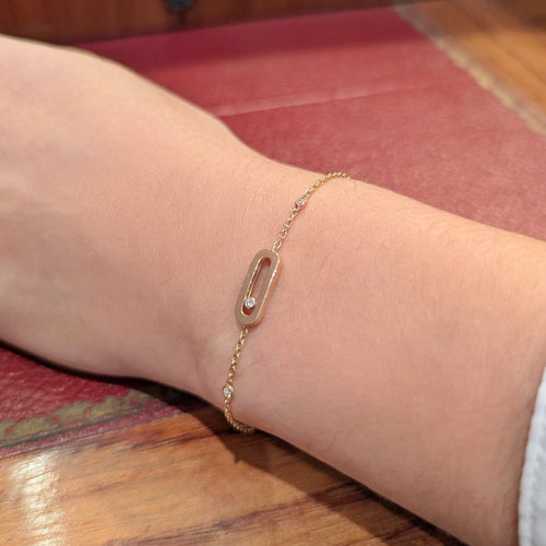 Bracelet Bracelet Messika Move Classique en or rose et diamants 58 Facettes 32301