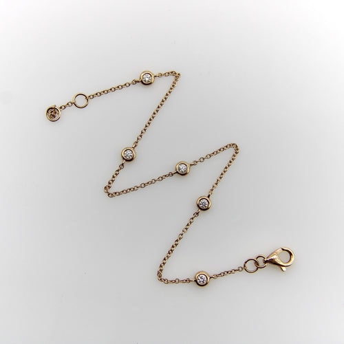 Bracelet Bracelet vintage en or 18 carats avec diamants au mètre 58 Facettes A2003Q