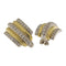 Boucles d'oreilles Boucles d'oreilles en or blanc et jaune serties de diamants de 1,36 ct 58 Facettes G3876