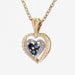 Pendentif Pendentif coeur ors jaune et blanc saphir d'occasion 58 Facettes 15-036