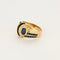 Bague 58 Bague or jaune, saphir et diamants 58 Facettes LOR3589