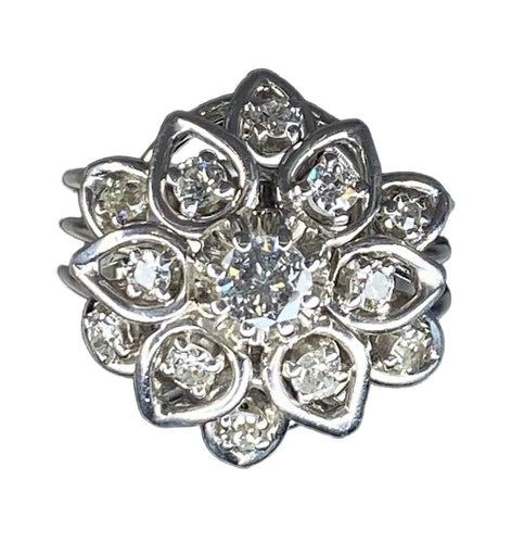 Bague 51 Bague platine, diamants 58 Facettes AB29