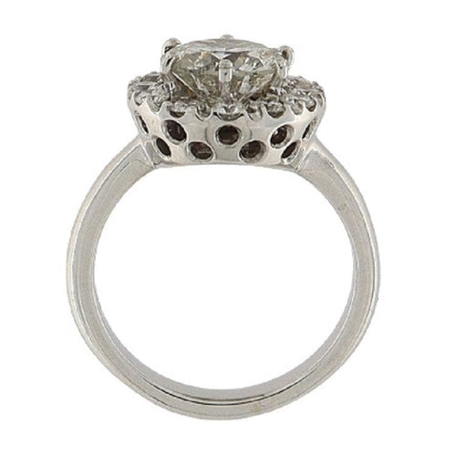 Bague 52 Bague en or blanc avec diamant central 58 Facettes G3874