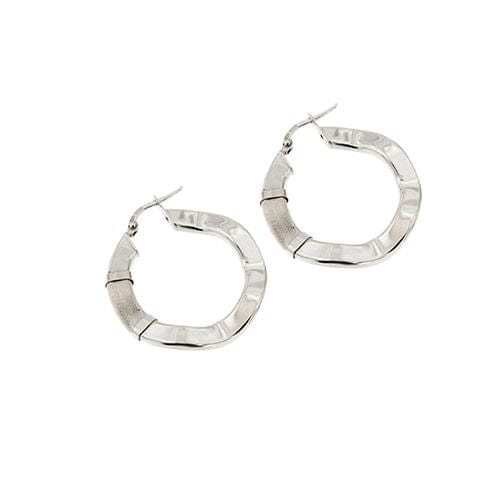 Boucles d'oreilles Boucles d'oreilles créoles ondulées 58 Facettes 22479