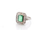Bague 51 Bague art déco émeraude de 2,22cts et diamants 58 Facettes 25906-27032a