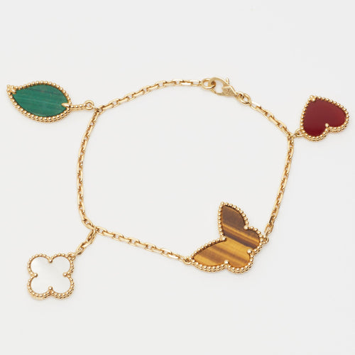 Bracelet Bracelet Van Cleef & Arpels Lucky Alhambra 4 motifs en or jaune 58 Facettes