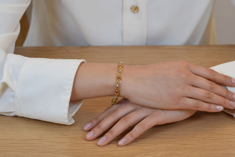 Bracelet Bracelet 1900 rubis et diamants en or 58 Facettes 26718