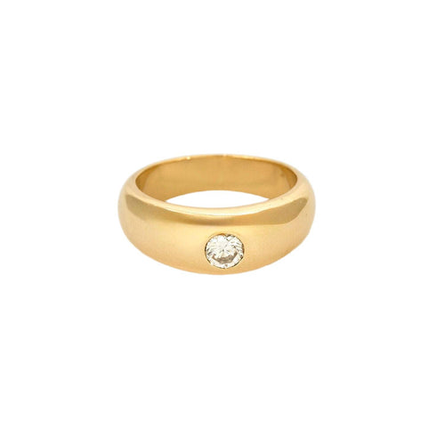 Bague 61 Bague jonc or jaune et diamant 58 Facettes BIA0963