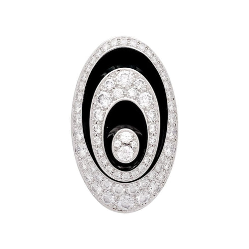 Bague 54 Bague Cartier, "Hypnose", or blanc, diamants, céramique noire. 58 Facettes 33886