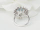 Bague 52.5 Bague entourage en or blanc et platine, Aigue marine et diamants 58 Facettes 33455
