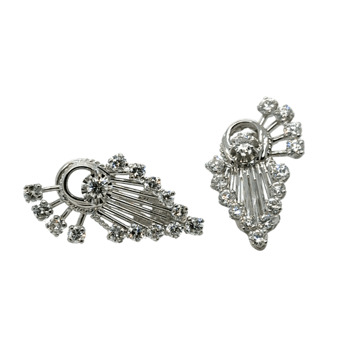 Boucles d'oreilles Boucles d’oreilles or blanc et Diamants 58 Facettes 1.0000545/1