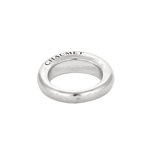 CHAUMET - Anillo solitario de oro blanco 