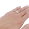 Bague 48 Alliance or blanc, diamants baguette. 58 Facettes 33929