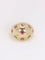 Bague Bague boule vintage en or jaune, rubis et diamants 58 Facettes J134