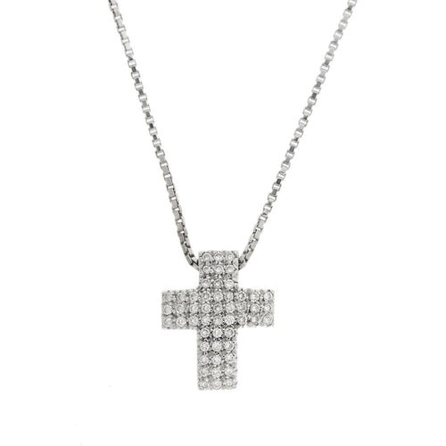 Collier Collier avec croix et diamants 58 Facettes 29901