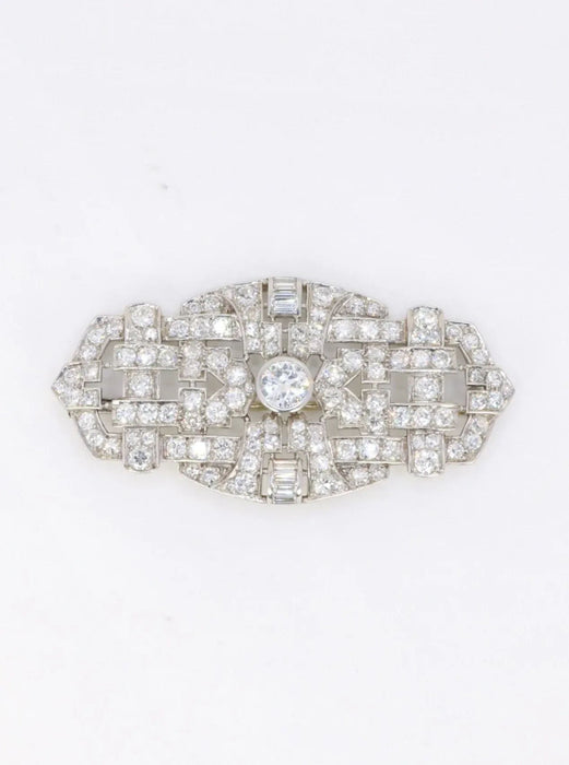 Pin Art Deco 7 karaat diamanten