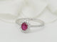 Bague 53 Bague marguerite en or blanc, rubis 0.45ct et diamants 58 Facettes 33178