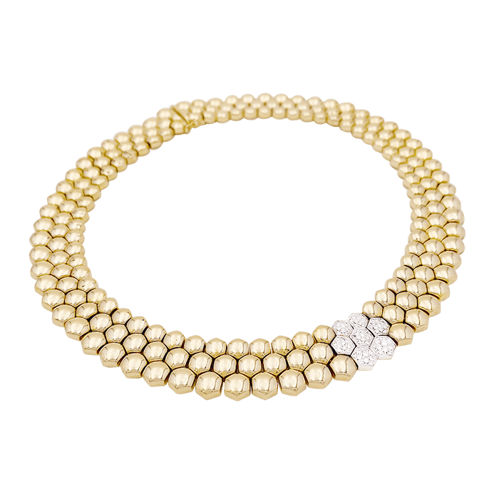 Necklace Piaget "Glancy" yellow gold, diamonds.