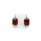 Boucles d'oreilles Boucles d'oreilles vintage en or jaune et argent serties de grenats mandarins 58 Facettes