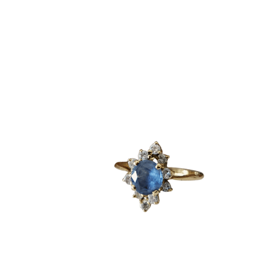 Bague Bague Marguerite or jaune saphir diamants 58 Facettes MG137