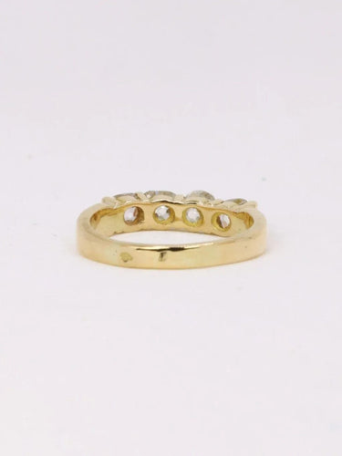 Bague 52 Bague or jaune diamants taille ancienne 58 Facettes J385