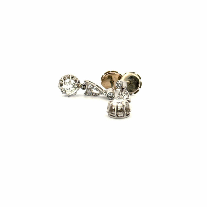 Boucles d'oreilles Boucles d'oreilles Vintage or blanc & Diamants 58 Facettes D4BO-GS29365-01