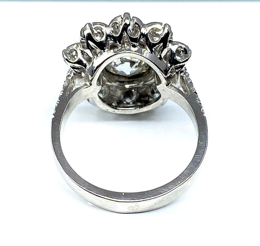 Bague 51 Bague marguerite en or blanc et diamant 58 Facettes AB332