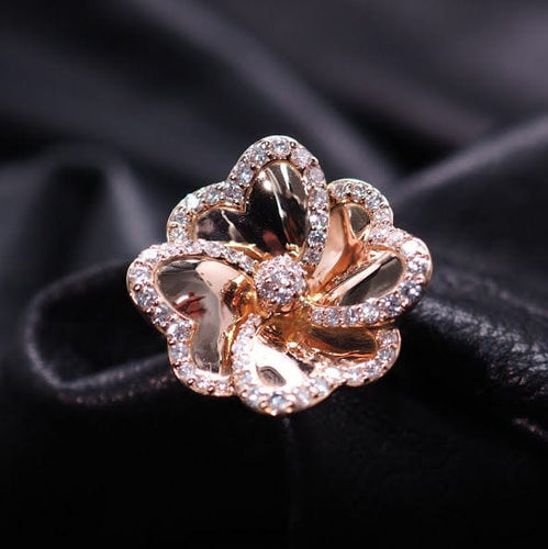 Bague 56 Bague Fleur Diamants 58 Facettes 3071