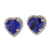 Boucles d'oreilles Boucles d'oreilles en or blanc avec tanzanites et diamants 58 Facettes G3503