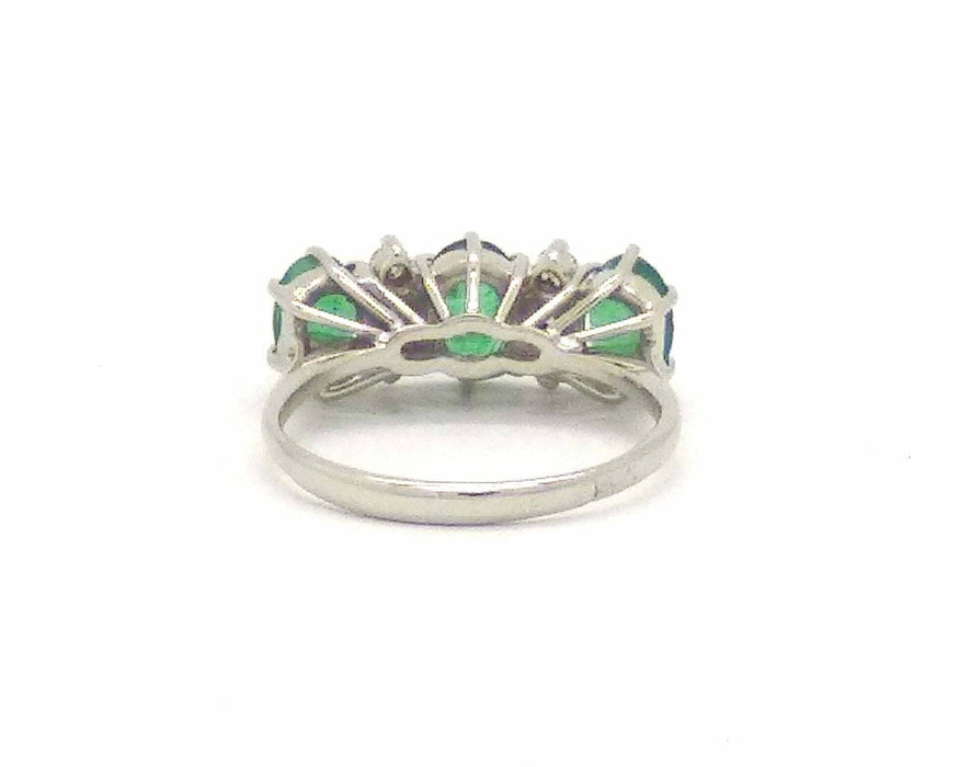 Emerald and diamond rings