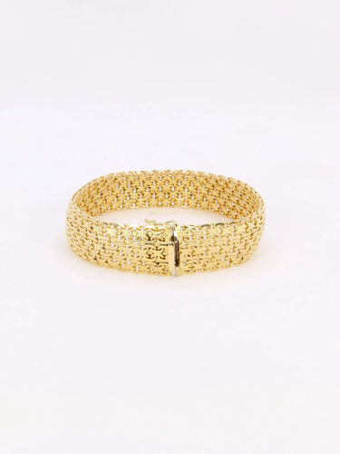 Bracelet Bracelet vintage maille milanaise or jaune 58 Facettes 1095.2