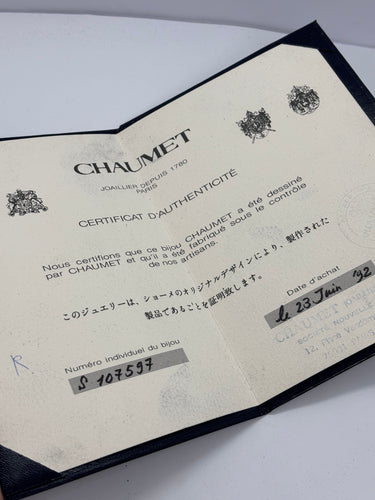 Bague 50 Bague Chaumet or jaune saphir cabochon et diamants 0,09 ct 58 Facettes 972