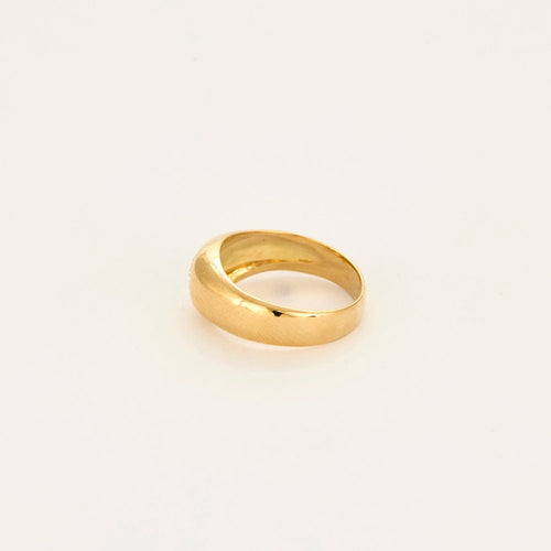 Sinetti Keltakultainen sormus, vanha timantti 