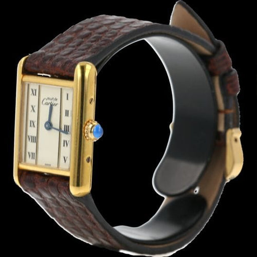 Montre Cartier Montre Tank Vermeil Must De Cartier Vermeil 58 Facettes MT43759