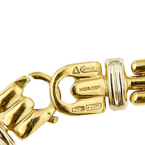 Collier Collier deux ors avec quartz citrine, saphirs et diamants 58 Facettes 31915