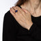 Bague 49.5 Bague empilable carrée Lapis Lazuli des années 70 vintage Or jaune 58 Facettes G13406