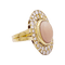 Bague 53 Bague, or jaune, corail et diamants 58 Facettes 34034