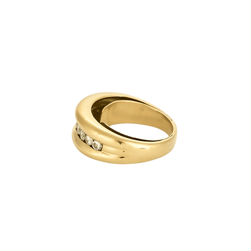 Bague 51 BAGUE OR JAUNE ET DIAMANTS 58 Facettes BO/250019