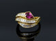 Bague Anello di Design Serpente, Rubino e Diamanti 58 Facettes
