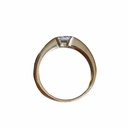 Bague 56 Bague Solitaire or diamant rectangle 58 Facettes 373