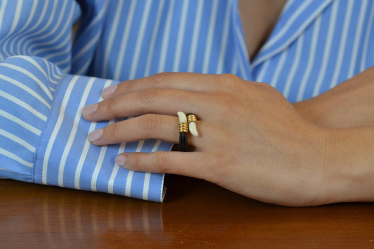 Anillo firmado Fred en oro de 18k 