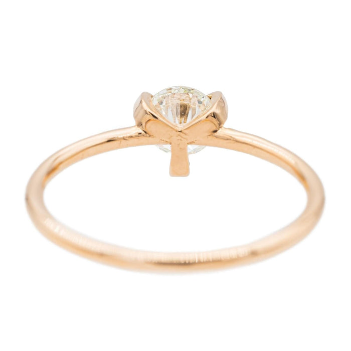 Bague 51 Ginette NY Bague Solitaire Be Mine Maria Large Engagement Ring Or rose Diamant 58 Facettes 2678594CN