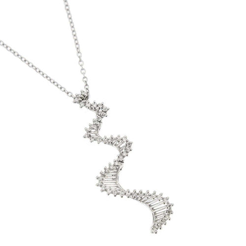 Collier Collier pendentif Vague diamants 58 Facettes 25928