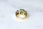 Bague Bague Vintage en Or Jaune, Émeraude Colombienne, Diamants et Rubis 58 Facettes